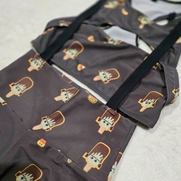 5&Adime ✦ Ice Cream Bikini Set ✦ Harness Strap Festival Swimwear Stretch Fit M - Picture 9 of 16